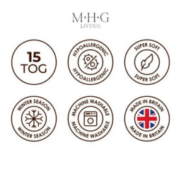 MHG Living 15 Tog Winter Duvet - Hypoallergenic Stripe Microfibre, Soft, Breathable & Machine Washable - Single - thumbnail 8