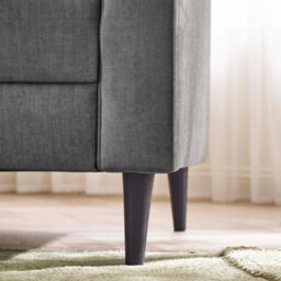 Furniturebox Uk Logan Silver Grey Fabric 2 Seater Sofa - thumbnail 6
