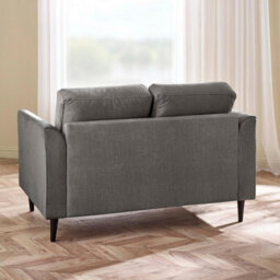 Furniturebox Uk Logan Silver Grey Fabric 2 Seater Sofa - thumbnail 3