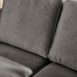 Furniturebox Uk Logan Silver Grey Fabric 2 Seater Sofa - thumbnail 4