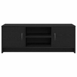 Berkfield Industrial Tv Cabinet Black Oak 102X30X37.5 Cm Engineered Wood - thumbnail 6