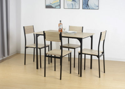 Spot On Dealz Dining Set 5-Piece Dining Set Table And Chairs Modern Dining Furniture Compact Dining Set Kitchen Table Set - image 1