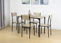 Spot On Dealz Dining Set 5-Piece Dining Set Table And Chairs Modern Dining Furniture Compact Dining Set Kitchen Table Set - thumbnail 1