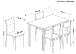 Spot On Dealz Dining Set 5-Piece Dining Set Table And Chairs Modern Dining Furniture Compact Dining Set Kitchen Table Set - thumbnail 3