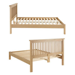 The Furniture Market Cheshire Whitewash Solid Oak 5Ft King Size Bed Frame Low Footboard - thumbnail 8