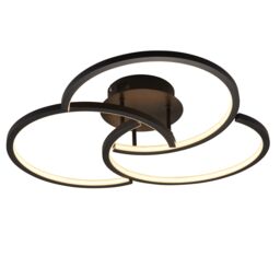 Lanson Matt Steel Black Led Ceiling Light - thumbnail 2