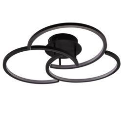 Lanson Matt Steel Black Led Ceiling Light - thumbnail 3