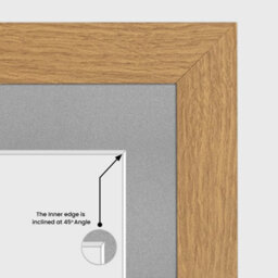 AK Frames 26X8 Oak Sleek Multi Photo Frame With Silver Mount - Holds 5 Apertures (5X) 6X4 Photos - thumbnail 7