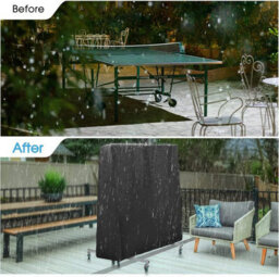 Outdoor Protective Cover, Ping Pong Table 165X70X185Cm, Black - thumbnail 5