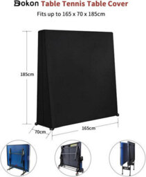 Outdoor Protective Cover, Ping Pong Table 165X70X185Cm, Black - thumbnail 2
