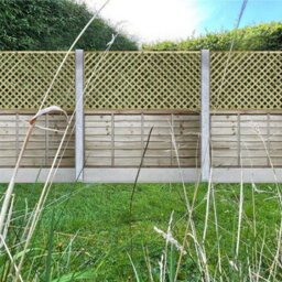 Premier Garden Supplies Urban Diamond Wooden Trellis Panel 6Ft X 3Ft (4 Pack) Heavy-Duty Lattice Fencing Topper For Climbing Plant Support - thumbnail 5