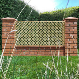 Premier Garden Supplies Urban Diamond Wooden Trellis Panel 6Ft X 3Ft (4 Pack) Heavy-Duty Lattice Fencing Topper For Climbing Plant Support - thumbnail 2