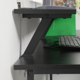 Abrihome L Computer Desk With Self Corner Desk Work Table Home Office Table, Black - thumbnail 7