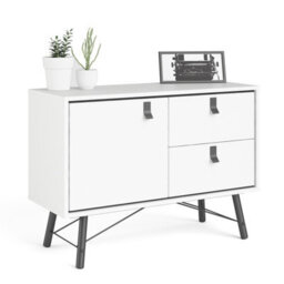 Furniture To Go Ry Sideboard With 1 Door + 2 Drawers Matt White - thumbnail 8