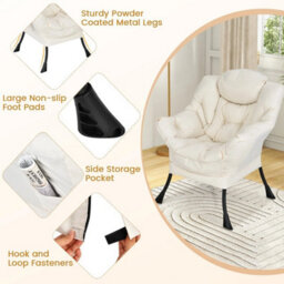 Contemporary Lounge Armchair Elegant Polyester Fabric Recliner Chair - thumbnail 4