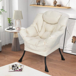 Contemporary Lounge Armchair Elegant Polyester Fabric Recliner Chair
