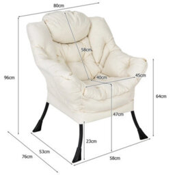 Contemporary Lounge Armchair Elegant Polyester Fabric Recliner Chair - thumbnail 2