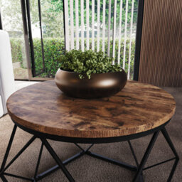 Lassic Vida Designs Brooklyn Nest Of 2 Geometric Tables, Dark Wood - thumbnail 7