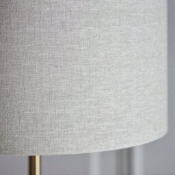 Loops Elegant Vintage Brass & Linen 1500mm Floor Lamps - Set Of 2 - thumbnail 7