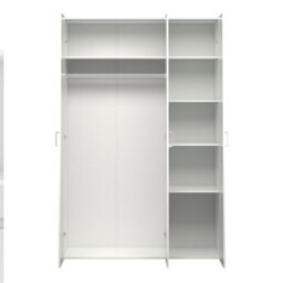 Furniture To Go Space Wardrobe With 3 Doors White 1750 (W) 115.8 X  (H) 175.4 X  (D) 49.4Cm - thumbnail 6