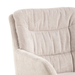Furniture To Go Alonso Swivel Cream Dining Chair With Armrest Set Of 2 - thumbnail 4
