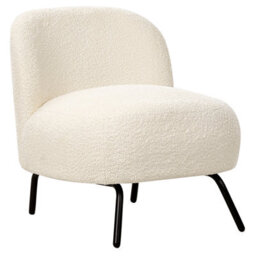 Beliani Armchair Kumla Boucle Off-White - thumbnail 4