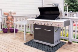 RugsX Vectra 902 Protective Grill Mat For Terrace, Outdoor - Light Grey 100X120 Cm - thumbnail 4