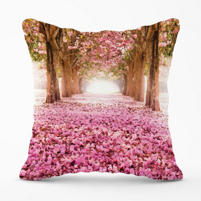 Warren Reed Designer Pink Flower Tree Tunnel Cushions 60Cm X 60Cm - image 1