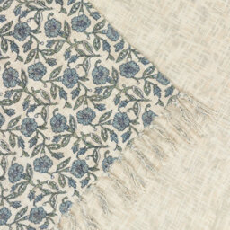 Paoletti Delphine Printed Cotton Throw, Blue, 130 X 170Cm - thumbnail 4