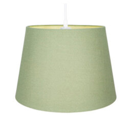 Happy Homewares Traditional 8 Inch Olive Green Linen Drum Table/pendant Lamp Shade 40W Maximum - thumbnail 2