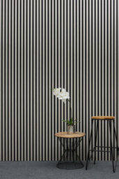 Wbm Cre8 Acoustic Decorative Timber Slat Wall Panel - Light Oak Grey - 2400mm X 600mm - thumbnail 5