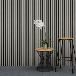 Wbm Cre8 Acoustic Decorative Timber Slat Wall Panel - Light Oak Grey - 2400mm X 600mm - thumbnail 1
