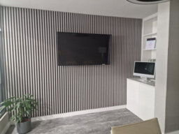 Wbm Cre8 Acoustic Decorative Timber Slat Wall Panel - Light Oak Grey - 2400mm X 600mm - thumbnail 9
