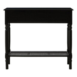 Orsina Black Console Table For Hallway, Pine Wood Table For Home Décor, Wood Table With 2 Drawers For Office - thumbnail 4