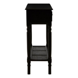 Orsina Black Console Table For Hallway, Pine Wood Table For Home Décor, Wood Table With 2 Drawers For Office - thumbnail 3