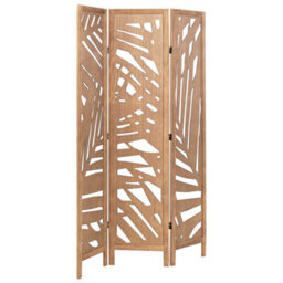 Beliani 3 Panel Room Divider Vernago Light Brown 122 Cm 170 Cm - thumbnail 4