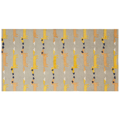 Beliani Kids Rug Bankgo Grey 80 X 150 Cm Cotton - image 1