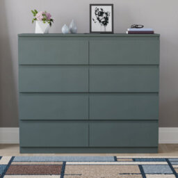 Lassic Vida Designs Denver Green 8 Drawer Chest Of Drawers (H) 955mm (W) 1200mm (D) 400mm - thumbnail 2