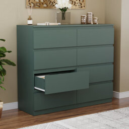 Lassic Vida Designs Denver Green 8 Drawer Chest Of Drawers (H) 955mm (W) 1200mm (D) 400mm - thumbnail 6