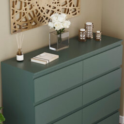 Lassic Vida Designs Denver Green 8 Drawer Chest Of Drawers (H) 955mm (W) 1200mm (D) 400mm - thumbnail 7