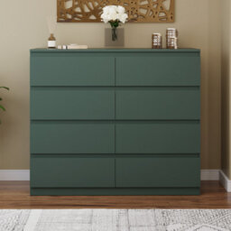 Lassic Vida Designs Denver Green 8 Drawer Chest Of Drawers (H) 955mm (W) 1200mm (D) 400mm - thumbnail 4