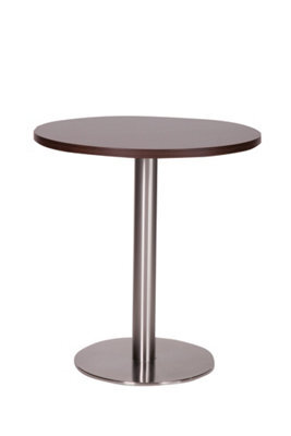 Daniella Round Brushed Table Base Round Laminate Top Large Dining Wenge 700mm Diameter Round - image 1