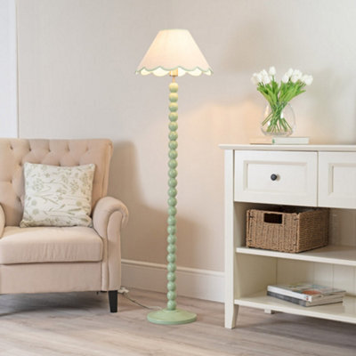 Valuelights Bobbles Sage Green Bobbin Floor Lamp Base - image 1