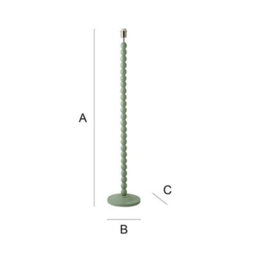Valuelights Bobbles Sage Green Bobbin Floor Lamp Base - thumbnail 7