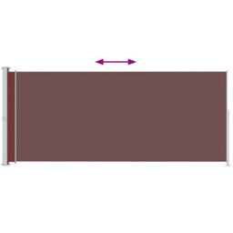 Walplus Patio Retractable Side Awning Garden Sun Shade Canopy Gazebo For Back Door, Porch, Patio 220X500 Cm Brown - thumbnail 5