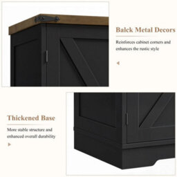 Black Pantry Cupboard, 180Cm Tall Kitchen Cabinet With A Large Drawer, Kitchen Pantry - thumbnail 3
