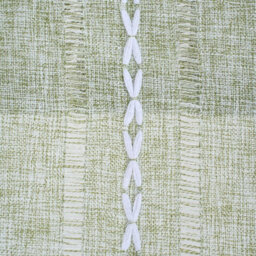 Living And Home Bohemian Light Green Faux Linen Curtain Semi Sheer Rod Pocket Window Drape With Decorative Tassels - thumbnail 7