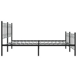 Berkfield Metal Bed Frame Without Mattress With Footboard Black 193X203Cm - thumbnail 5