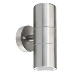 CGC Lighting Cgc Outdoor Outside Wall Light Stainless Steel Gu10 Security Porch Up & Down Beam - thumbnail 2