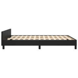 Berkfield Bed Frame With Headboard Black 180X200Cm 6Ft Super King Faux Leather - thumbnail 6